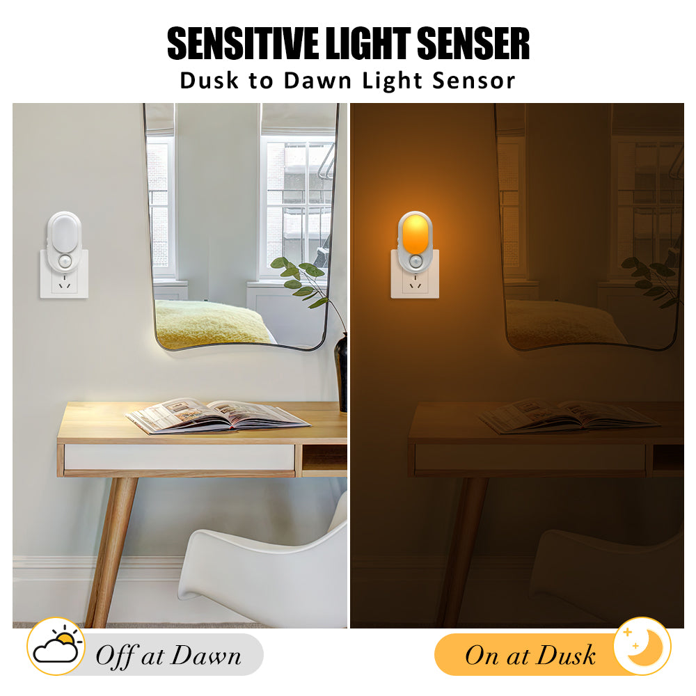 Push And Motion Sensor Control Light Sensitive LED Night Light